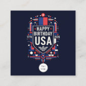 Calendar America’s 250th anniversary スクエア名刺 (正面)