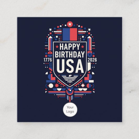 Calendar America’s 250th anniversary スクエア名刺 (正面)