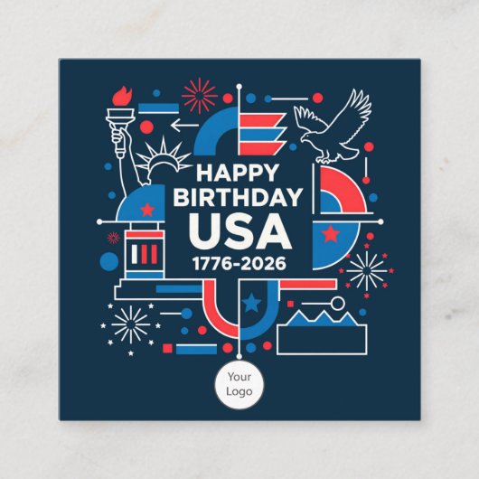 Calendar America’s 250th anniversary スクエア名刺 (正面)