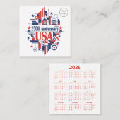 Calendar America’s 250th anniversary スクエア名刺 (正面/裏面)