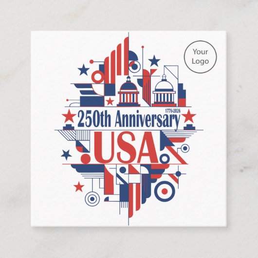 Calendar America’s 250th anniversary スクエア名刺 (正面)