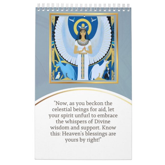 Calendar angel Egypt カレンダー (裏面)