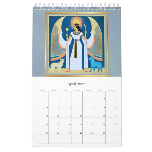 Calendar angel Egypt カレンダー (4月 2027)