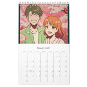 Calendar anime カレンダー (1月 2027)