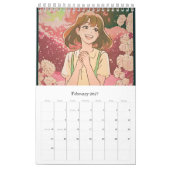 Calendar anime カレンダー (2月 2027)