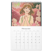 Calendar anime カレンダー (2月 2026)