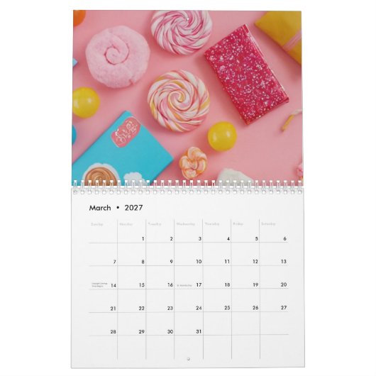 Calendar Candy カレンダー (3月 2027)