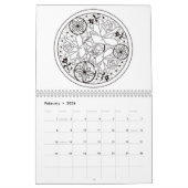 Calendar  coloring  20xx カレンダー (2月 2026)