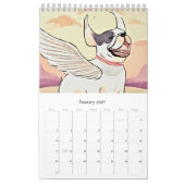 Calendar cute bulldog カレンダー (1月 2027)