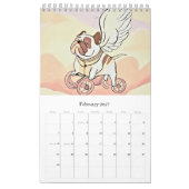 Calendar cute bulldog カレンダー (2月 2027)