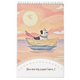 Calendar cute bulldog カレンダー