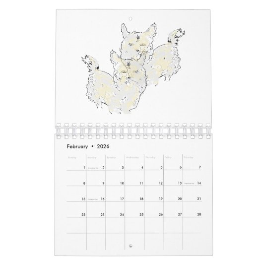 Calendar Dog Lovers 2026 カレンダー (2月 2026)