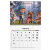 Calendar for Kids – Festive Holiday Fun  カレンダー (2月 2027)