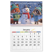 Calendar for Kids – Festive Holiday Fun カレンダー (1月 2026)