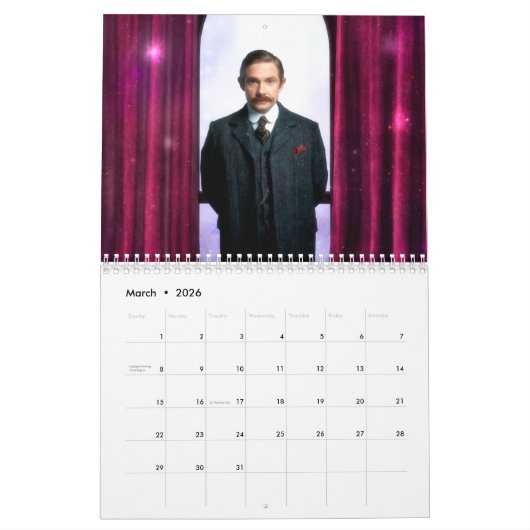 Calendar for true detective fans カレンダー (3月 2026)