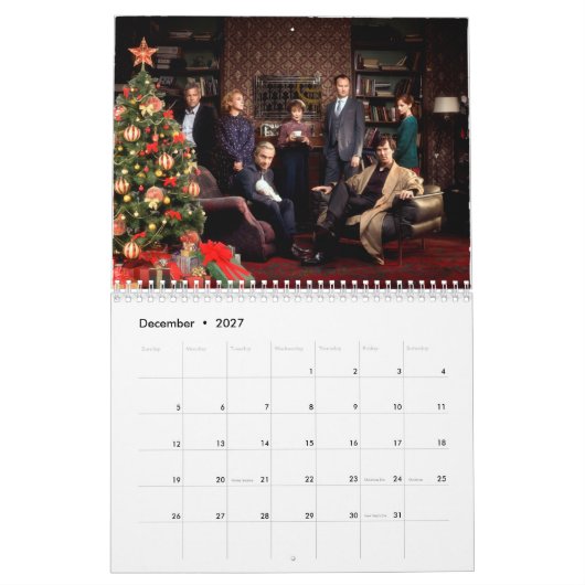 Calendar for true detective fans カレンダー (12月 2027)