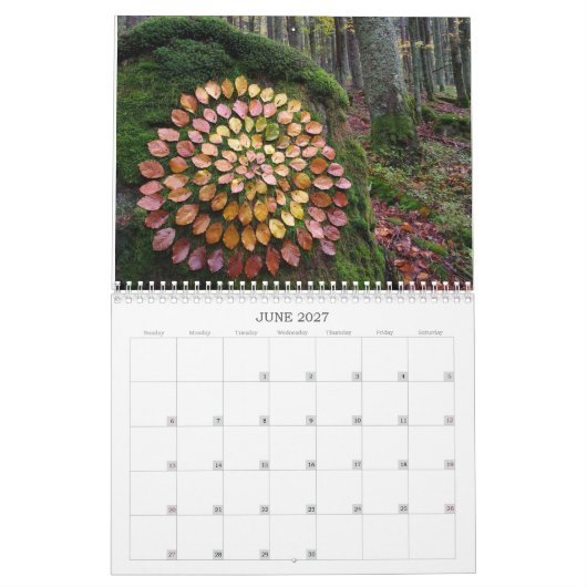 calendar forests 2026 art landart nature カレンダー (6月 2027)