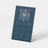 Calendar Happy Birthday USA 250 台座サイン (正面)