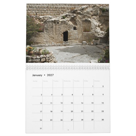 calendar Israel カレンダー (1月 2027)