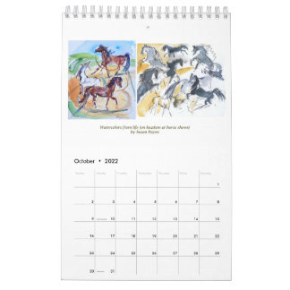 Calendar of Susan Payne Equine Art - 2022 カレンダー