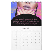 Calendar purple beautiful nail カレンダー (3月 2027)