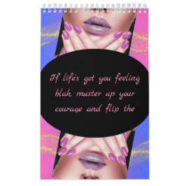 Calendar purple beautiful nail カレンダー