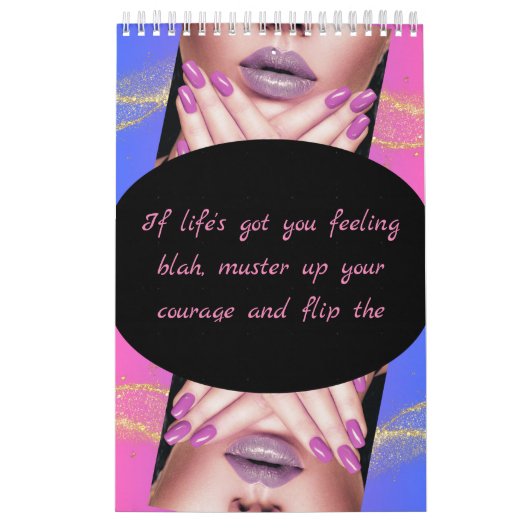 Calendar purple beautiful nail カレンダー (カバー)