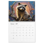 Calendar Raton Laveur カレンダー (2月 2027)
