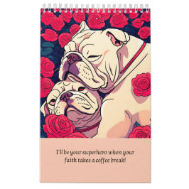 Calendar romantic bulldog カレンダー