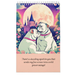 Calendar romantic bulldog カレンダー