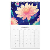 Calendar romantic flowers カレンダー (1月 2027)
