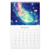 Calendar romantic flowers カレンダー (2月 2027)