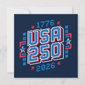 Calendar USA 250 – 1776 to 2026 Pixel Art シーズンカード (正面)