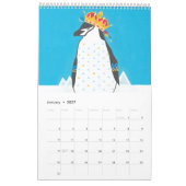 Calendar wild animals カレンダー (1月 2027)