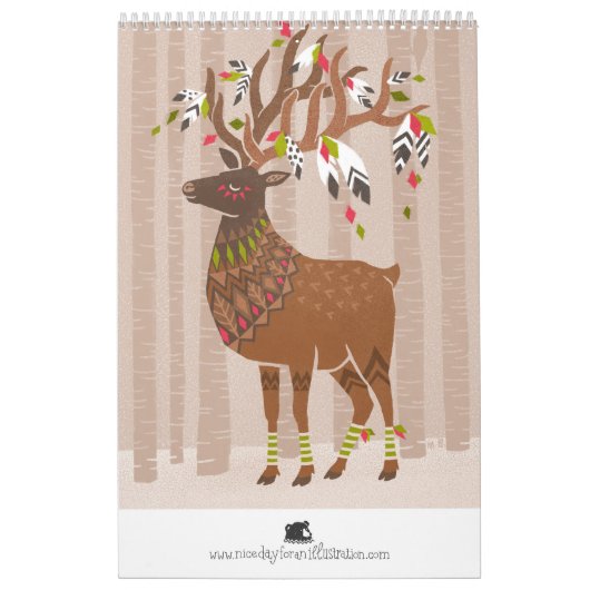 Calendar wild animals カレンダー (カバー)
