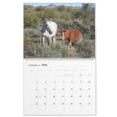 Calendar, wild horses, salt river, Arizona カレンダー (1月 2026)