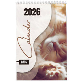 Calendar with cute cats カレンダー