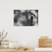 Calendar, Yearly Beautiful Stallion Horse Poster ポスター (キッチン)