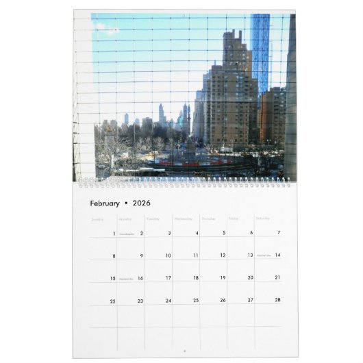 Calendario カレンダー (2月 2026)