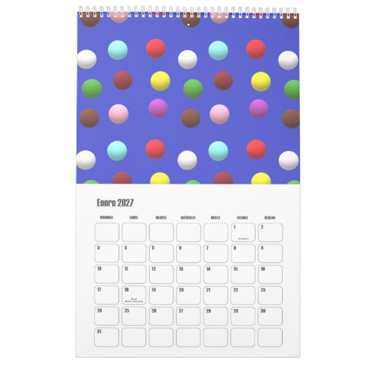 Calendario 2025 カレンダー (1月 2027)