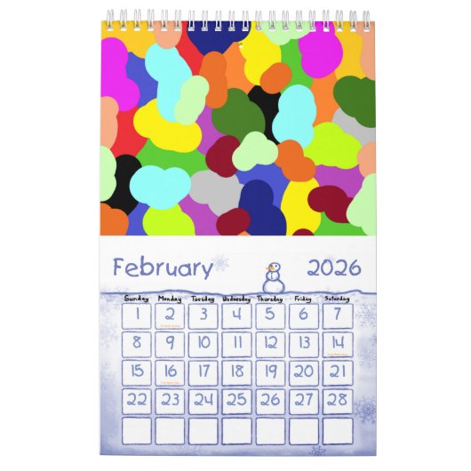 Calendario 2025 カレンダー (2月 2026)