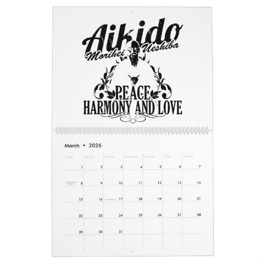 Calendário Aikido カレンダー (3月 2026)