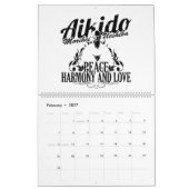 Calendário Aikido カレンダー (2月 2027)