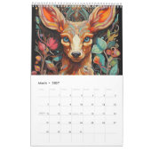 Calendario Animales en Arte Vitral カレンダー (3月 2027)