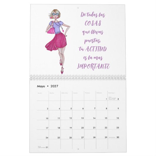 CALENDARIO CHICAS DE MODA カレンダー (5月 2027)