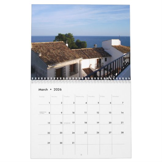 Calendario de Altea, España カレンダー (3月 2026)