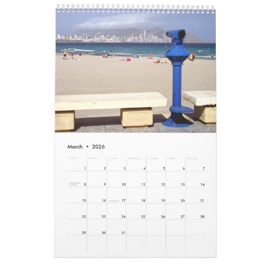 Calendario de Benidorm カレンダー (3月 2026)