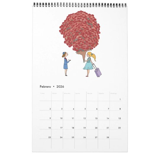 Calendario de pared カレンダー (2月 2026)