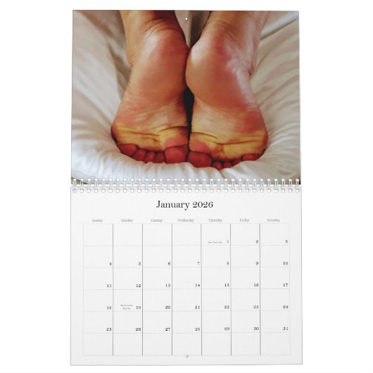 Calendario de pies カレンダー (1月 2026)