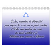 Calendario de Serenidad yのlemas de Al Anon カレンダー (カバー)